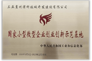 国家小型微型企业创业创新示范基地