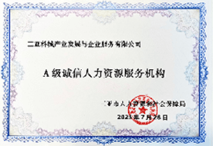 A级诚信人力资源服务机构
